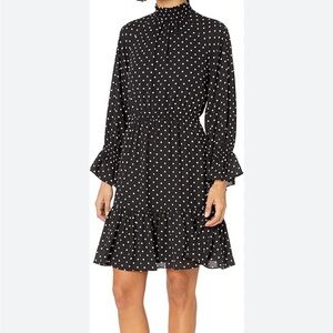 Donna Morgan 2P Black & White Polka Dot Dress